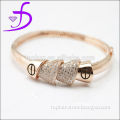 Stunning 925 Sterling Silver Micro Pave Setting Cubic Zirconia gold bangles latest designs